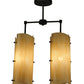 Meyda Lighting Vortex 16" 2-Light Coffee Bean Island Pendant Light With Sahara Taupe Idalight Shade Glass