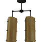 Meyda Lighting Vortex 16" 2-Light Coffee Bean Island Pendant Light With Sahara Taupe Idalight Shade Glass