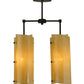 Meyda Lighting Vortex 16" 2-Light Coffee Bean Island Pendant Light With Sahara Taupe Idalight Shade Glass