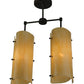 Meyda Lighting Vortex 16" 2-Light Coffee Bean Island Pendant Light With Sahara Taupe Idalight Shade Glass