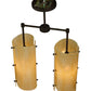 Meyda Lighting Vortex 16" 2-Light Coffee Bean Island Pendant Light With Sahara Taupe Idalight Shade Glass