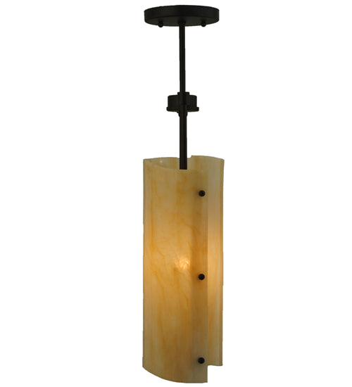 Meyda Lighting Vortex 16" 2-Light Coffee Bean Island Pendant Light With Sahara Taupe Idalight Shade Glass