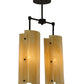 Meyda Lighting Vortex 16" 2-Light Coffee Bean Island Pendant Light With Sahara Taupe Idalight Shade Glass