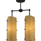 Meyda Lighting Vortex 16" 2-Light Coffee Bean Island Pendant Light With Sahara Taupe Idalight Shade Glass