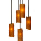 Meyda Lighting Vortex 34" 5-Light Coffee Bean Chandelier With Ambra Siena Idalight Shade