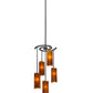 Meyda Lighting Vortex 34" 5-Light Coffee Bean Chandelier With Ambra Siena Idalight Shade