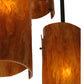 Meyda Lighting Vortex 34" 5-Light Coffee Bean Chandelier With Ambra Siena Idalight Shade