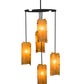 Meyda Lighting Vortex 34" 5-Light Coffee Bean Chandelier With Ambra Siena Idalight Shade