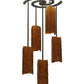 Meyda Lighting Vortex 34" 5-Light Coffee Bean Chandelier With Ambra Siena Idalight Shade