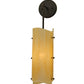 Meyda Lighting Vortex 6" Coffee Bean Wall Sconce With Sahara Taupe Idalight Shade Glass