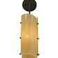 Meyda Lighting Vortex 6" Coffee Bean Wall Sconce With Sahara Taupe Idalight Shade Glass