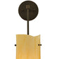 Meyda Lighting Vortex 6" Coffee Bean Wall Sconce With Sahara Taupe Idalight Shade Glass