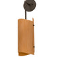 Meyda Lighting Vortex 6" Gilded Tobacco Wall Sconce With Amber Quartz Idalight Shade Glass