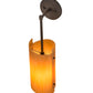 Meyda Lighting Vortex 6" Gilded Tobacco Wall Sconce With Amber Quartz Idalight Shade Glass