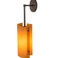 Meyda Lighting Vortex 6" Gilded Tobacco Wall Sconce With Amber Quartz Idalight Shade Glass