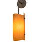 Meyda Lighting Vortex 6" Gilded Tobacco Wall Sconce With Amber Quartz Idalight Shade Glass