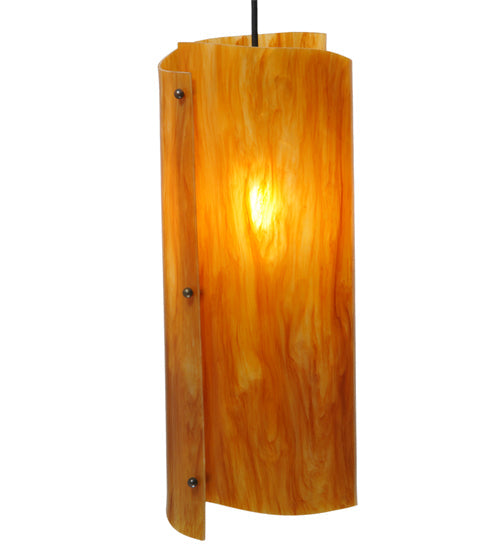 Meyda Lighting Vortex 8" Coffee Bean Pendant Light With Ambra Siena Idalight Shade