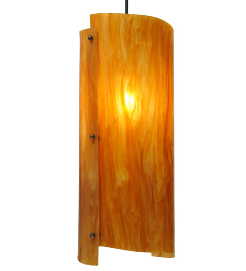 Meyda Lighting Vortex 8" Coffee Bean Pendant Light With Ambra Siena Idalight Shade