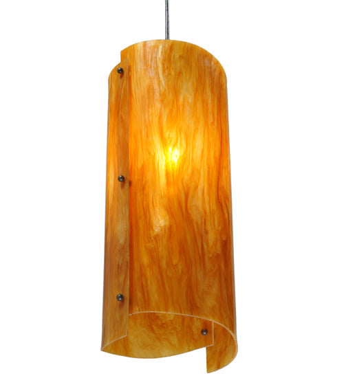 Meyda Lighting Vortex 8" Coffee Bean Pendant Light With Ambra Siena Idalight Shade