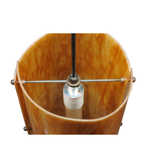 Meyda Lighting Vortex 8" Coffee Bean Pendant Light With Ambra Siena Idalight Shade