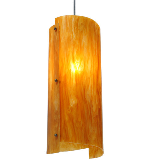 Meyda Lighting Vortex 8" Coffee Bean Pendant Light With Ambra Siena Idalight Shade