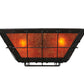 Meyda Lighting Vostok 23" 4-Light Costello Black Flush Mount Light With Amber Mica Shade