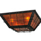 Meyda Lighting Vostok 23" 4-Light Costello Black Flush Mount Light With Amber Mica Shade