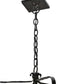 Meyda Lighting Vostok 26" 4-Light Costello Black Pendant Light With Amber Mica Shade Glass