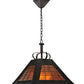 Meyda Lighting Vostok 31" 4-Light Costello Black Pendant Light With Amber Mica Shade Glass