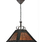 Meyda Lighting Vostok 31" 4-Light Costello Black Pendant Light With Amber Mica Shade Glass