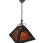 Meyda Lighting Vostok 31" 4-Light Costello Black Pendant Light With Amber Mica Shade Glass