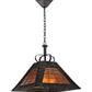 Meyda Lighting Vostok 31" 4-Light Costello Black Pendant Light With Amber Mica Shade Glass