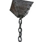 Meyda Lighting Vostok 31" 4-Light Costello Black Pendant Light With Amber Mica Shade Glass