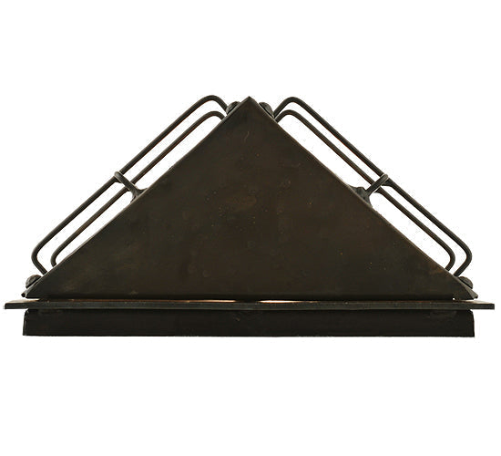 Meyda Lighting Vostok 9" Costello Black Wall Sconce With Amber Mica Shade Glass