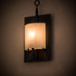 Meyda Lighting Wakefield 8" Antique Irongate Wall Sconce With White Opal Shade Glass