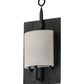 Meyda Lighting Wakefield 8" Antique Irongate Wall Sconce With White Opal Shade Glass