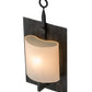 Meyda Lighting Wakefield 8" Antique Irongate Wall Sconce With White Opal Shade Glass
