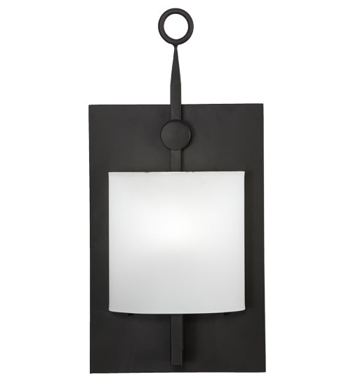 Meyda Lighting Wakefield 8" Oil Rubbed Bronze Wall Sconce With White Opal Shade Glass