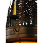 Meyda Lighting Walden Pine 40" 17-Light 2-Tier Burnished Antique Copper Chandelier With Amber Quartz Idalight Shade