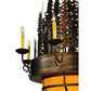 Meyda Lighting Walden Pine 40" 17-Light 2-Tier Burnished Antique Copper Chandelier With Amber Quartz Idalight Shade