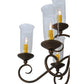 Meyda Lighting Wallis 36" 10-Light Gilded Tobacco Chandelier With Clear Hurricane Shade Glass