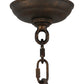 Meyda Lighting Wallis 36" 10-Light Gilded Tobacco Chandelier With Clear Hurricane Shade Glass