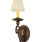 Meyda Lighting Wallis 5" 2-Light Euro Cafe Wall Sconce With White Textrene Shade