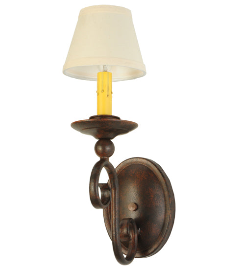 Meyda Lighting Wallis 5" 2-Light Euro Cafe Wall Sconce With White Textrene Shade