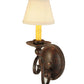 Meyda Lighting Wallis 5" 2-Light Euro Cafe Wall Sconce With White Textrene Shade