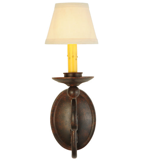 Meyda Lighting Wallis 5" 2-Light Euro Cafe Wall Sconce With White Textrene Shade