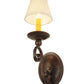 Meyda Lighting Wallis 5" 2-Light Euro Cafe Wall Sconce With White Textrene Shade