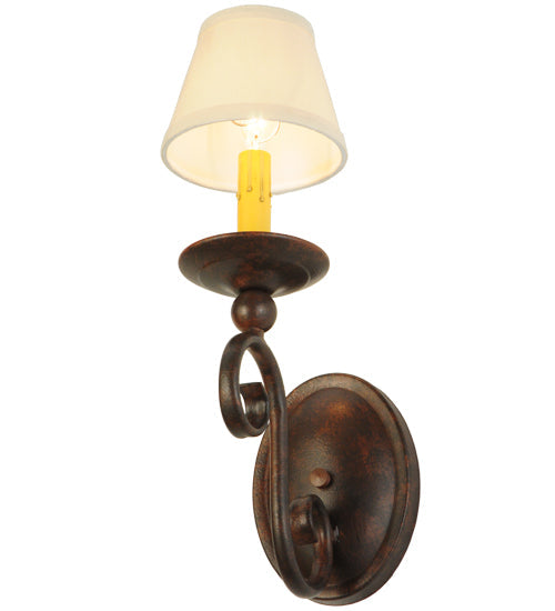 Meyda Lighting Wallis 5" 2-Light Euro Cafe Wall Sconce With White Textrene Shade