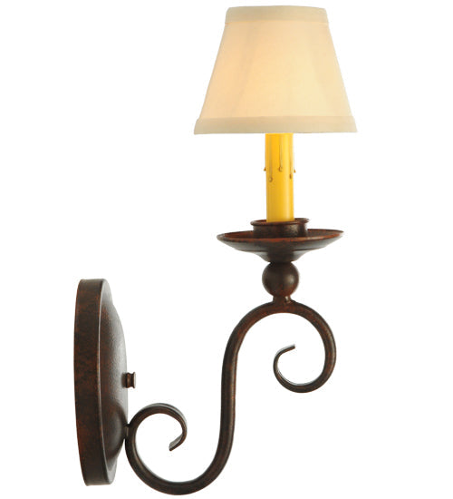 Meyda Lighting Wallis 5" 2-Light Euro Cafe Wall Sconce With White Textrene Shade