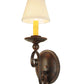 Meyda Lighting Wallis 5" 2-Light Euro Cafe Wall Sconce With White Textrene Shade